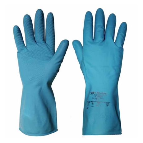 Luva de Látex Silver Lalan Azul